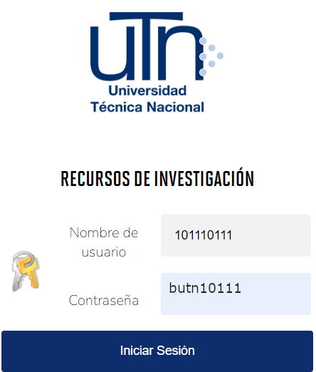 Para ingresar a las bases de datos digitales digite su número de identificación sin guiones ni espacios y la clave butn más los cinco últimos dígitos de su identificación tal como aparece en el ejemplo siguiente: